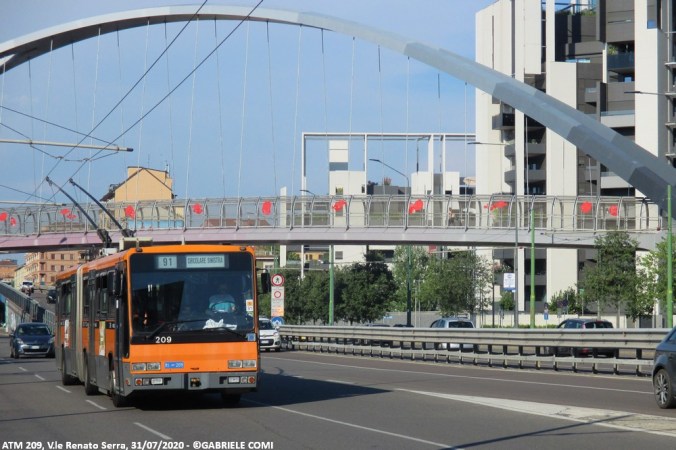 filobus bredabus atm milano 209 linea 91