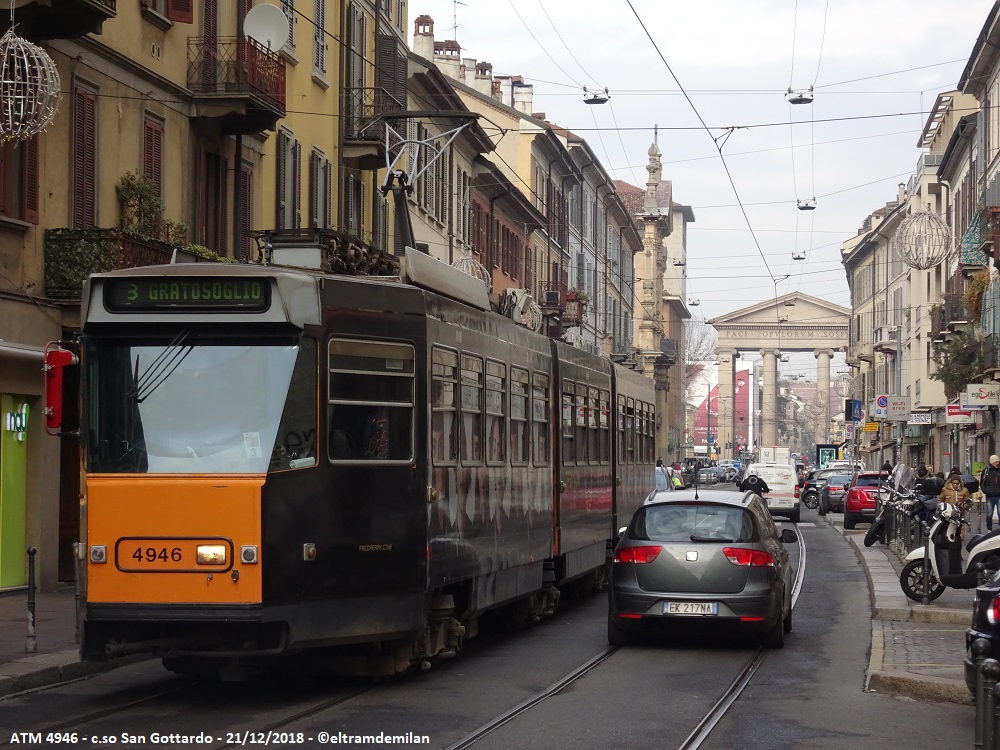 tram jumbotram atm milano 4946 linea 3