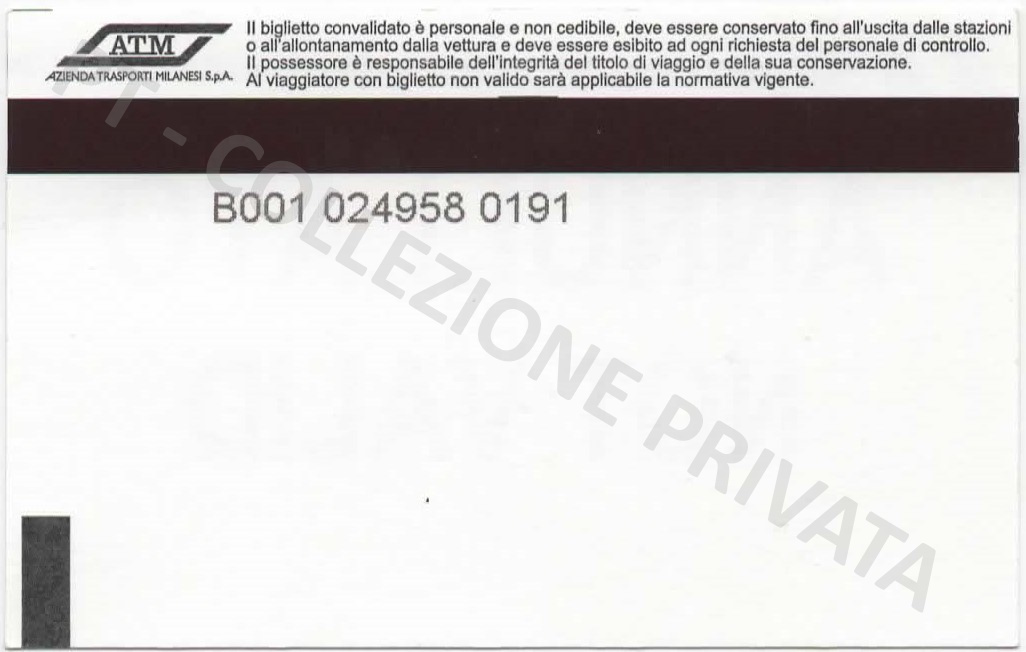 Biglietto ATM - annullato not valid (retro)