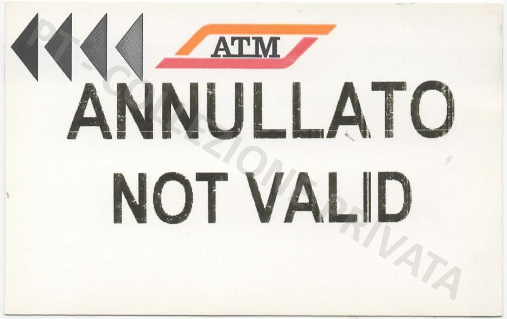 Biglietto ATM - annullato not valid