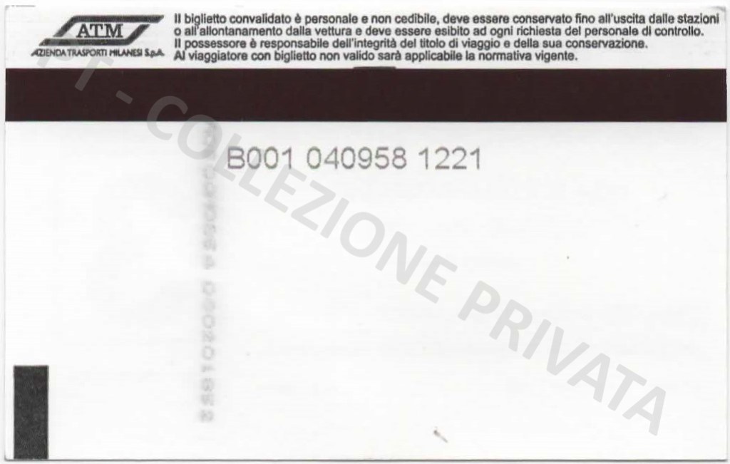 Biglietto ATM - Mi1 Mi5 (retro)