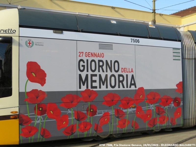 Il tram “7506” di Milano rende omaggio alle vittime dell’Olocausto